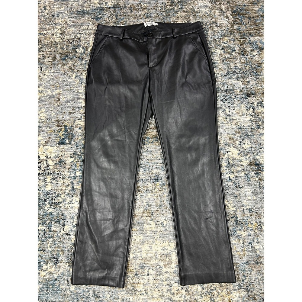 Molly Bracken Vegan Faux Leather Straight Leg Trousers Black XL